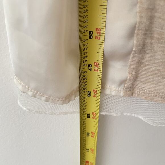 Fairy Coquette Lace Mesh Layered Tank Top Beige Cream Large Romantic‎ Y2K - Picture 9 of 9